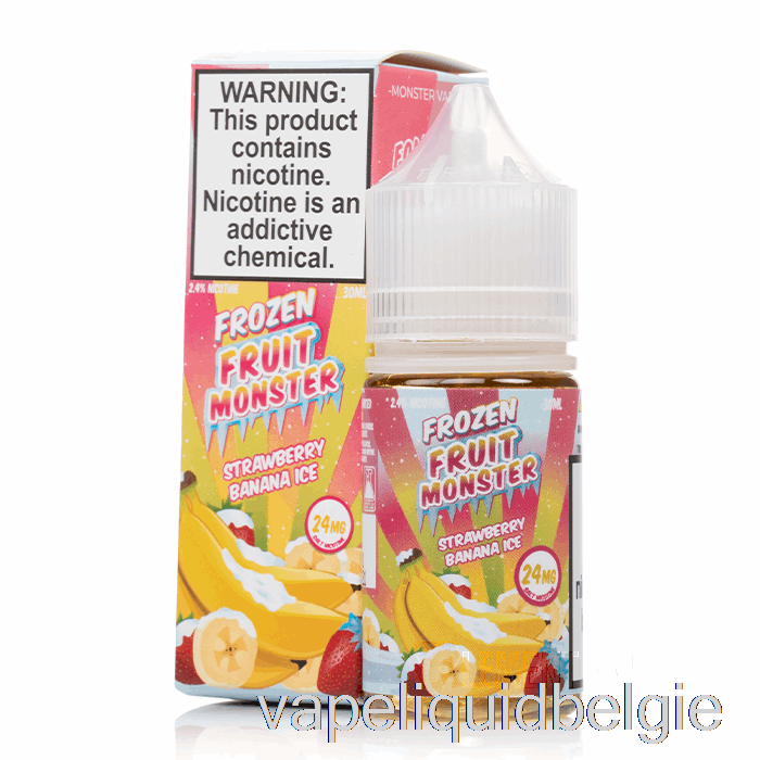 Vape Vloeibaar Ijs Aardbei Banaan - Bevroren Fruit Monsterzouten - 30 Ml 24 Mg